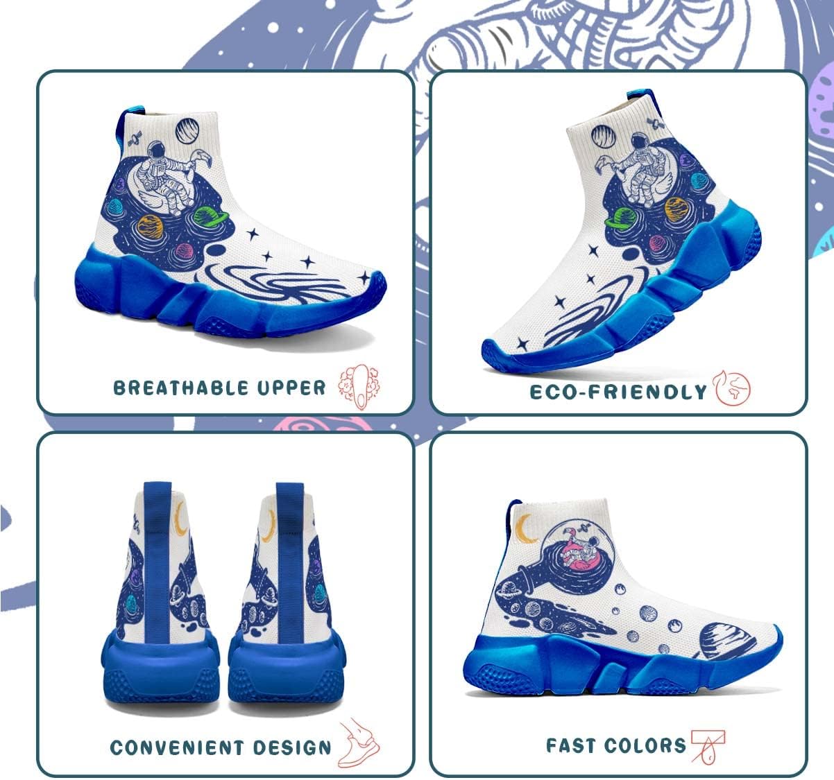 Unicorn Shoes for Boys Girls Kids Sneakers Tennis Shoes Painted Running Shoes