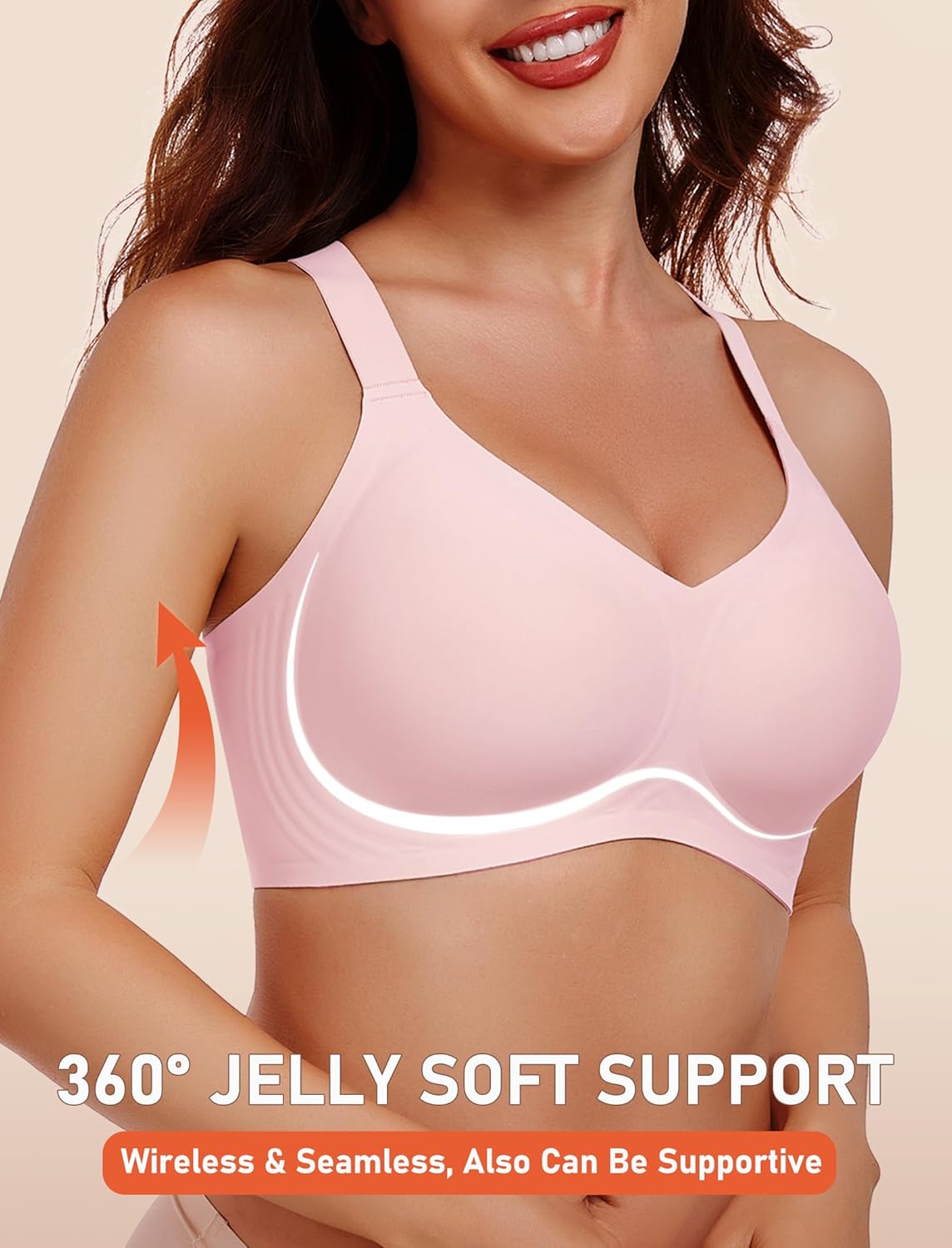 Gailife Womens Wireless Push Up Bras for Women No Underwire Seamless Full Coverage Supportive T Shirt Everyday Bras - Image 2