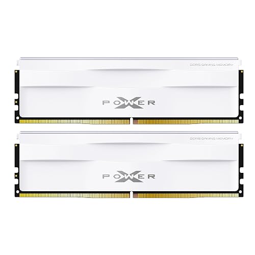 Silicon Power DDR5 32GB (2x16GB) 6000MT/s (PC5-48000) 288-pins CL30 1.35V UDIMM Desktop Geheugenmodule RAM SP032GXLWU60AFDG Wit