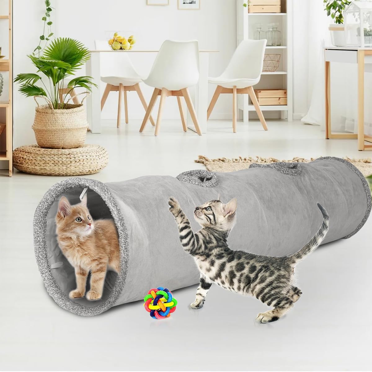 ZYYRSS Collapsible Cat Tunnel Toy, 30x130cm Cat Play Tunnel - Image 4