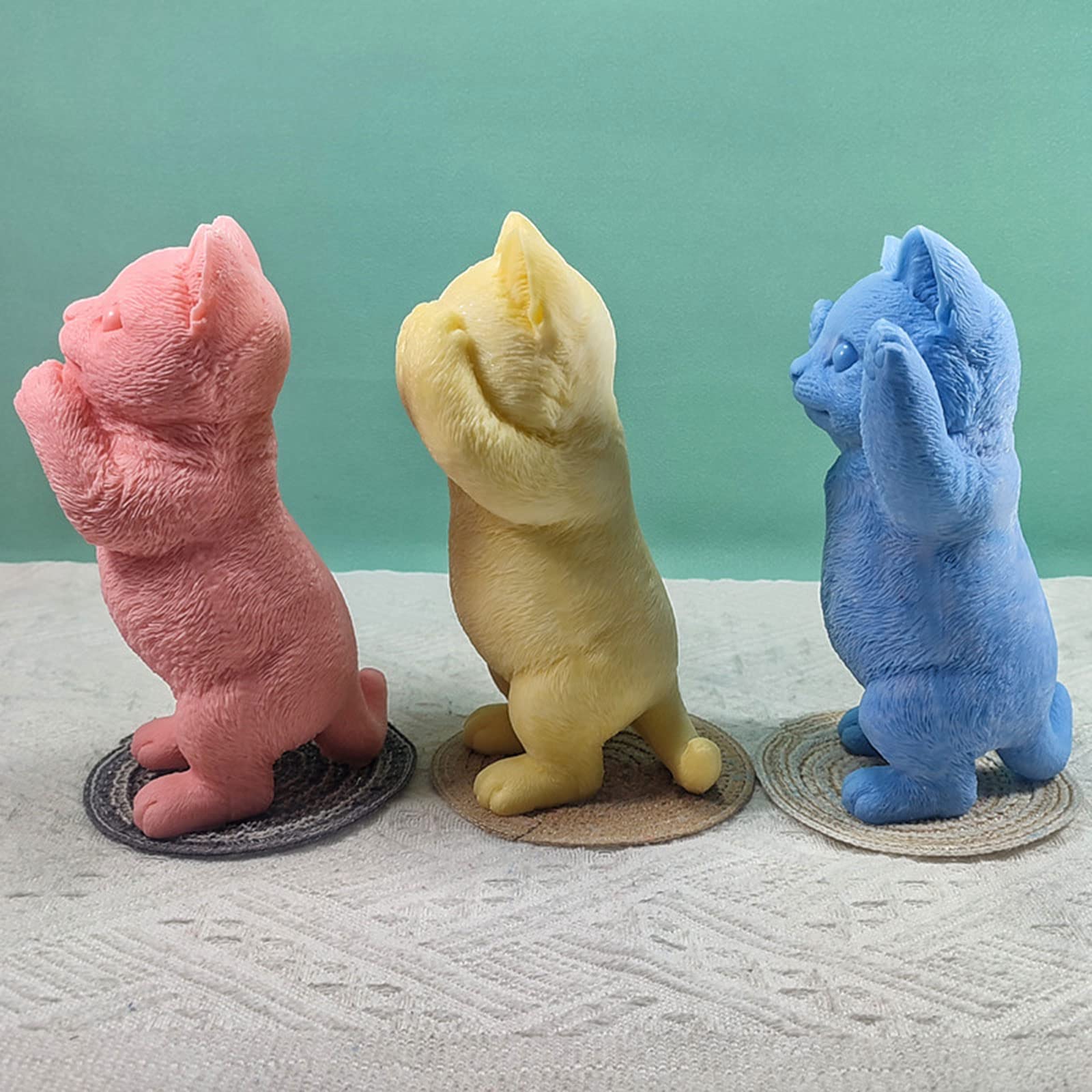 3D stojący silikon urocze zwierzę mydło żywica tynk forma do robienia czekolady narzędzie do pieczenia ładny prezent forma gipsowa