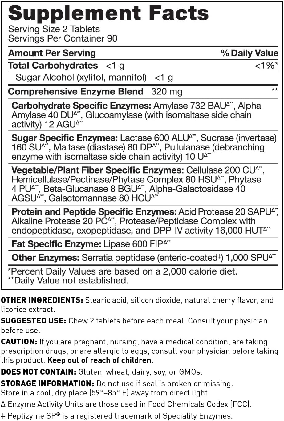 Buy Dr Amy Myers Digestive Enzymes Chewable Complete Enzymes Support