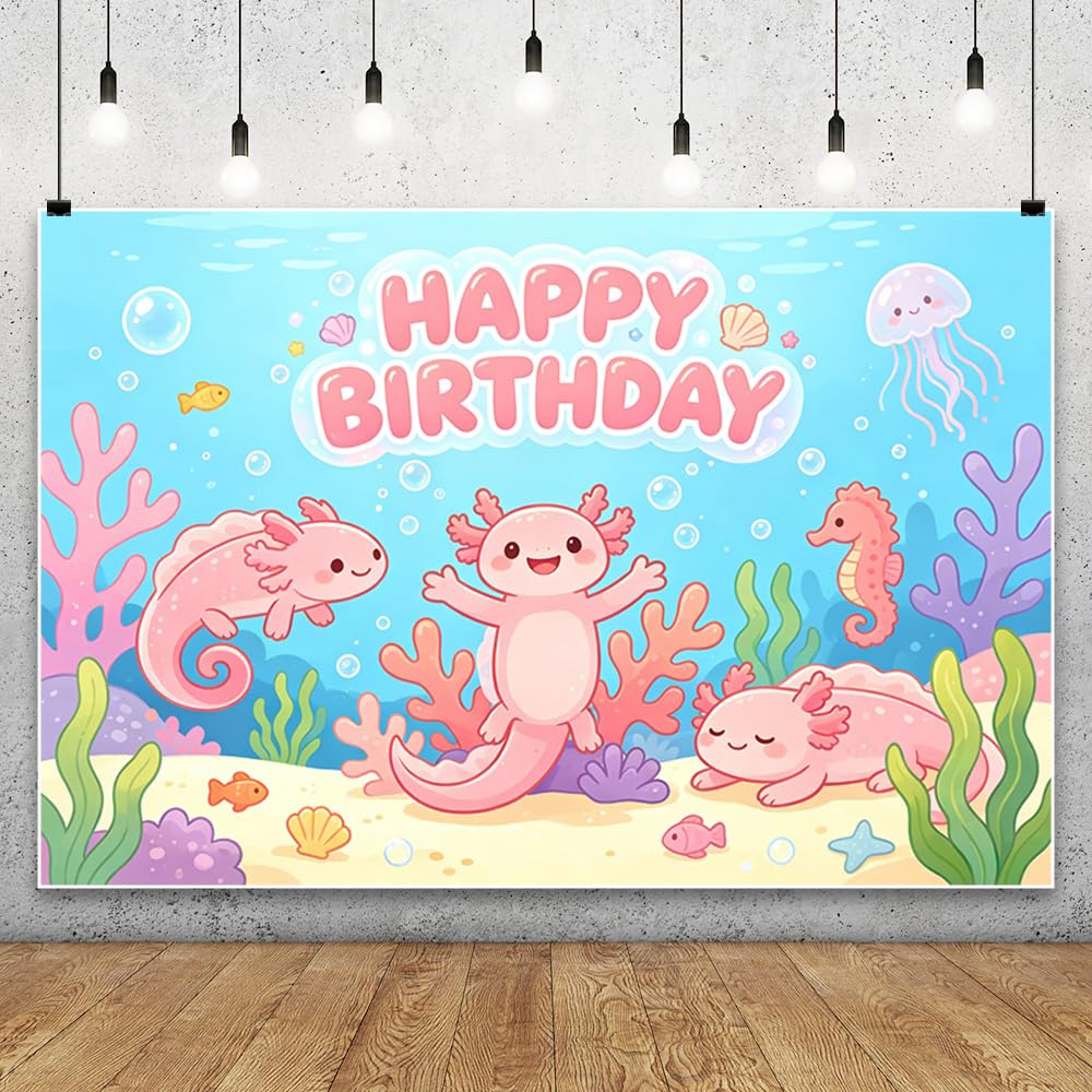 4,5 x 3 m Under The Sea Happy Birthday Banner sfondo oceano animali sotto il mare decorazioni a tema decorazioni per ragazzi ragazze 1 ° compleanno festa di compleanno compleanno baby shower
