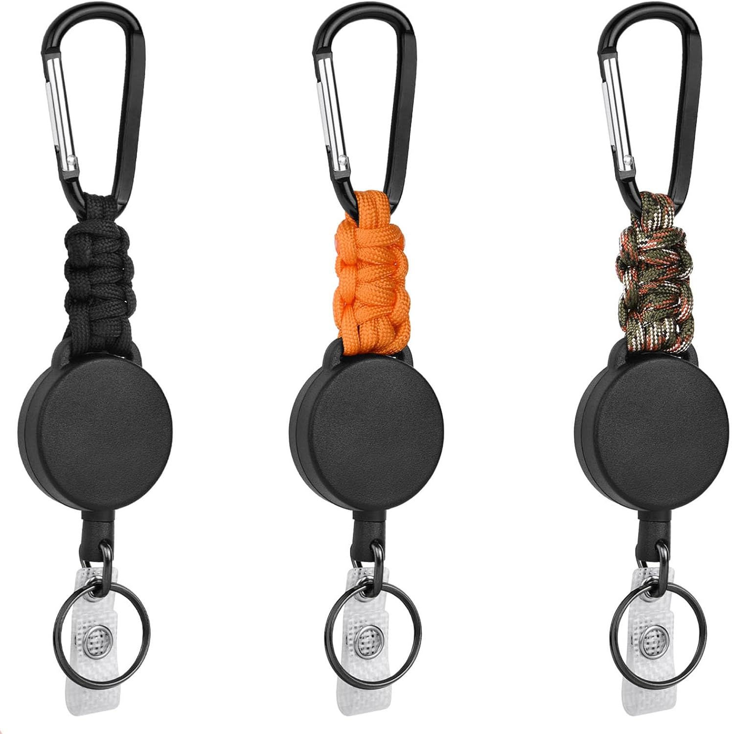 3 Pack Retractable Keychain, Heavy Duty Retractable