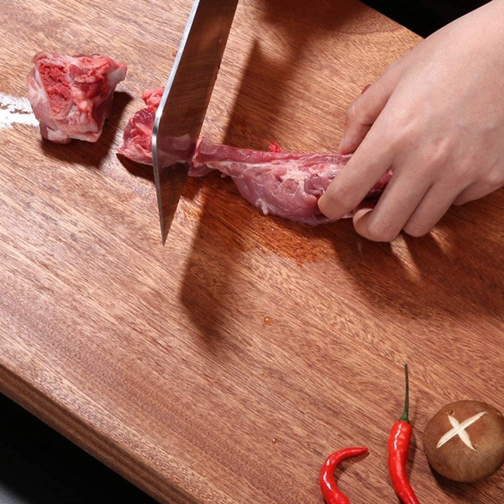 Tagliere con pastiglie del Piede, Pannelli, Tagliere per la casa in Legno massello con Collo Alto, Bordo in Superficie rotolante,40 * 27cm