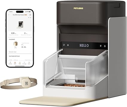 PETLIBRO Automatic Cat Feeder, Wi-Fi Rechargeable Pet Food Dispenser Battery-Operated with 30-Day Life