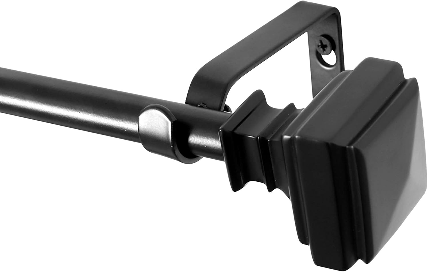 UTOPIA ALLEY Wall Mounted 5/8 Inch Curtain Rod - Curtain Rods For Windows 86 to 120 Inch, Adjustable Drapery Rods, Black Curtain Rods, Tapestry Poles (Black 86"-120")
