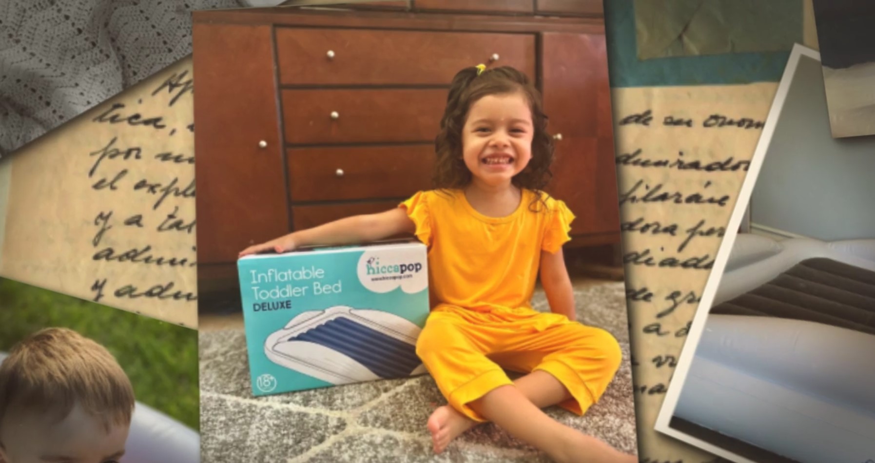 hiccapop Inflatable Toddler Travel Bed with Safety Bumpers