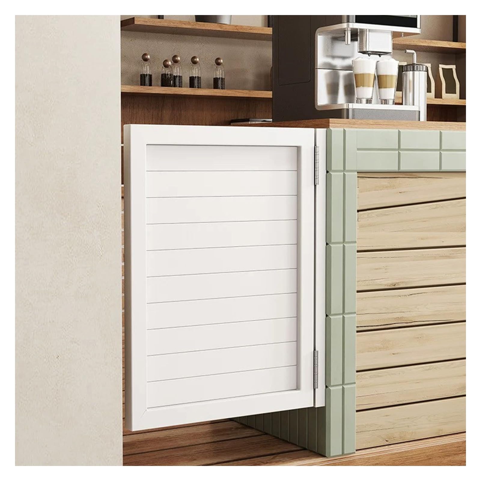 XPLKQXE Schwingtüren Im Saloon-Stil, Robuste Schwingtür (halbhoch), Selbstschließend Mit Scharnieren Und Beschlägen, Einflügelige Schwingtüren Im Café-Stil(55x110cm(21.7x43.3in))