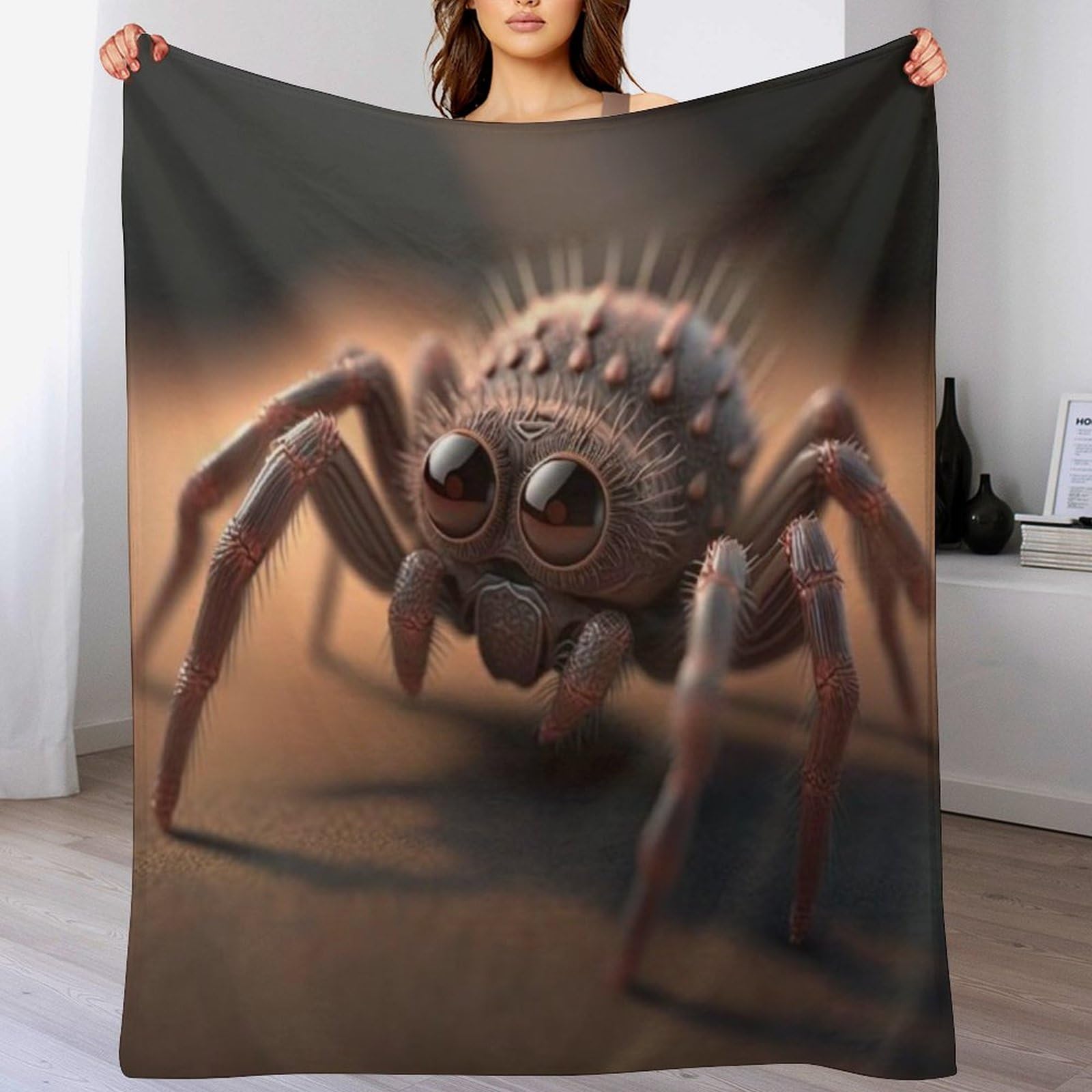 Manta de araña de franela suave con costuras reforzadas de 140x180