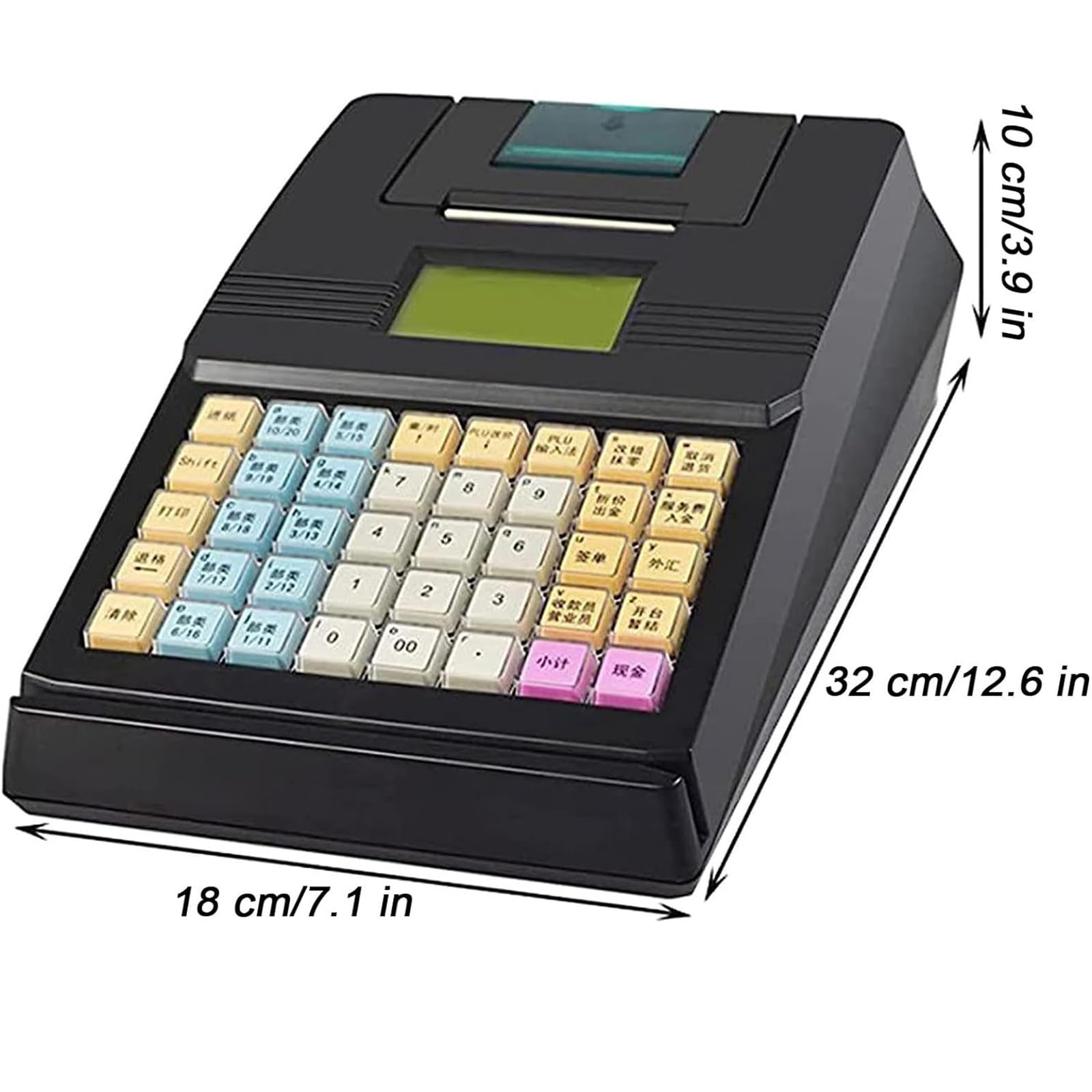 Caisse Enregistreuse Professionnelle,Caisse Enregistreuse Électronique,Caisse Enregistreuse À 40 Touches,pour Petite Entreprise,Supermarché,Bar,Black