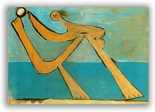 LKXGRRSFG Picasso Bather Famous Paintings Print On Canvas Oil Painting Reproductions Abstract Picasso Wall Art for Living Room 20x30cm Frameless