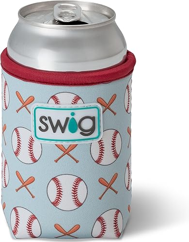 Miniatura 145 de Swig Life Skinny Can Coolie, soporte delgado de 12 onzas, enfriador de neopreno aislado con bolsillo, fundas para botellas de cerveza altas, All