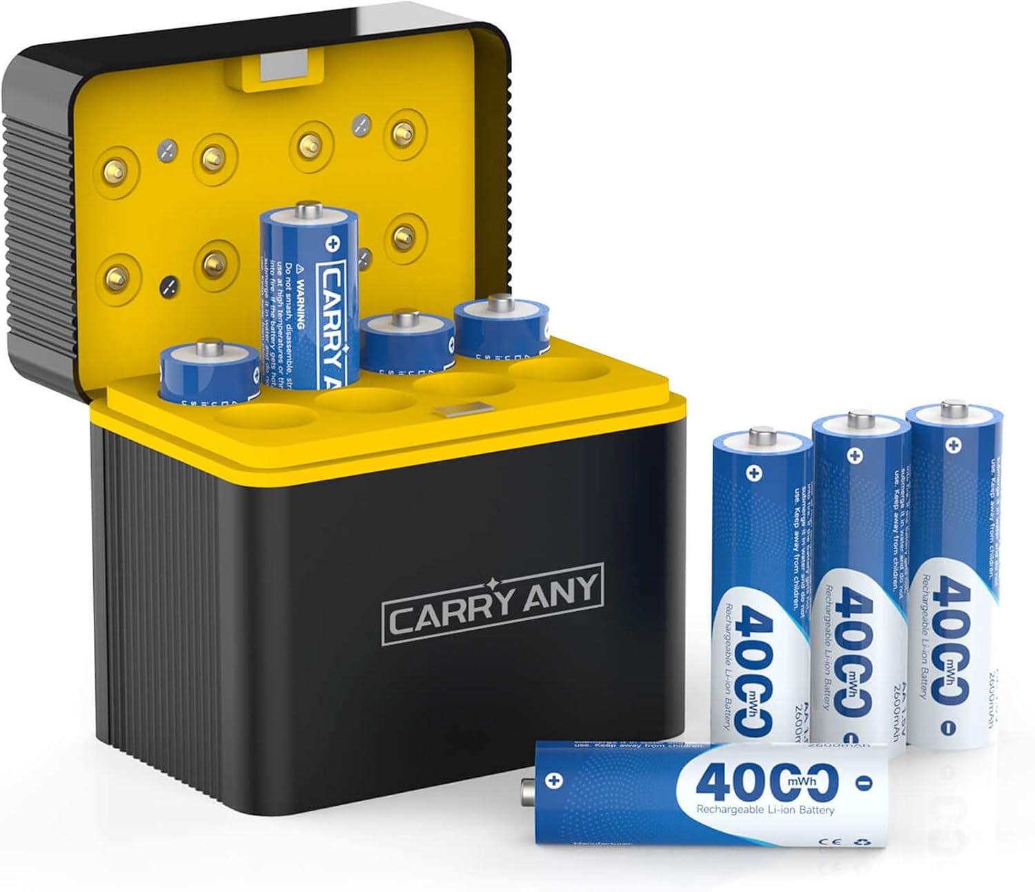 4000mWh Rechargeable AA Lithium Batteries with Charger for Blink Camera
