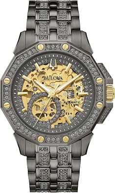 Bulova Automatic Watch 98A293, Grey, std, Elegant