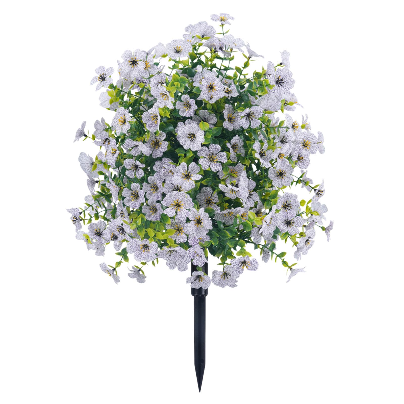 Alberi topiari artificiali a palle di viola con punte a terra, albero topiario bosso artificiale finto cespugli di verdi, false piante per giardino, cortile, portico, patio
