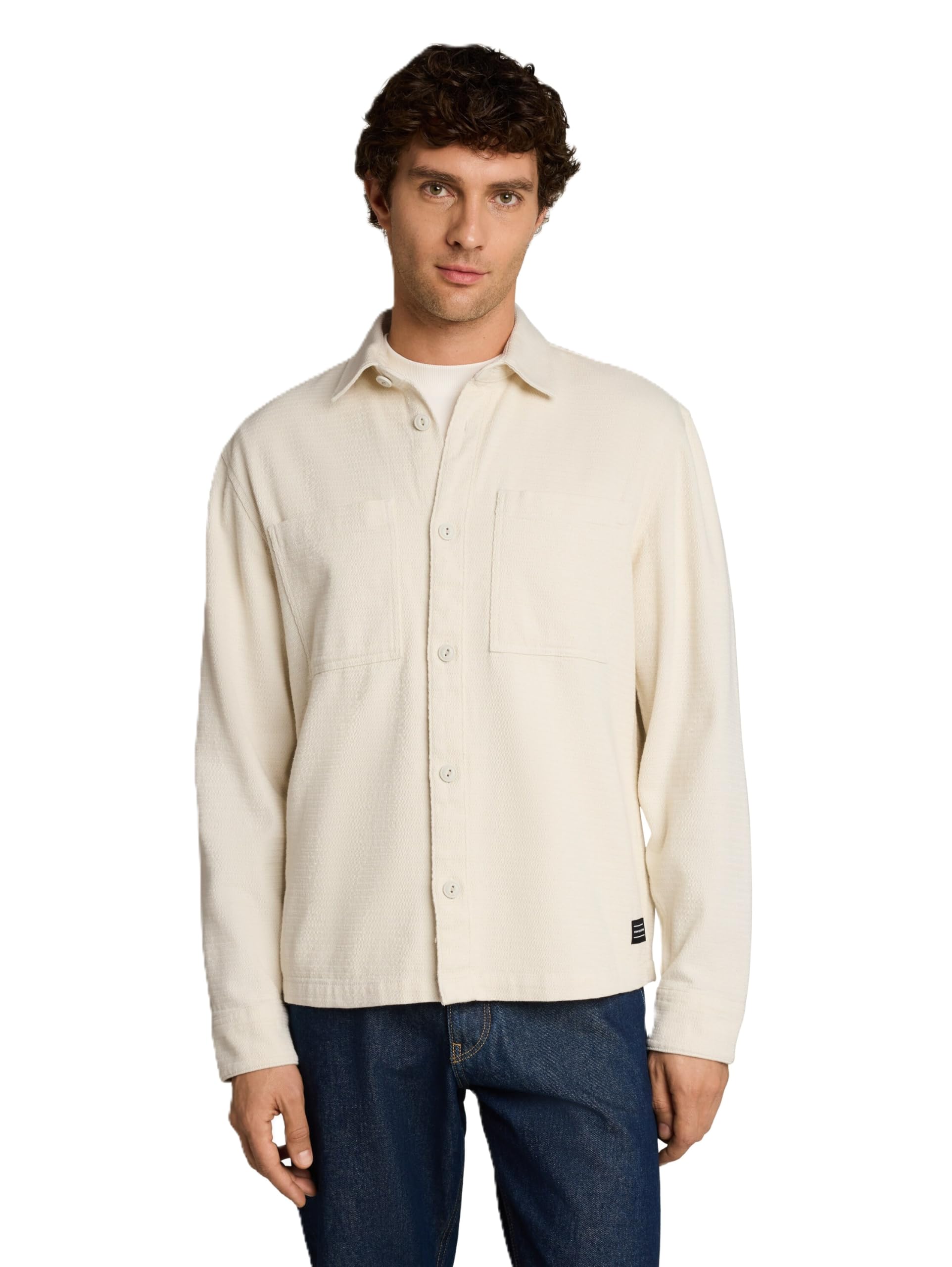 Tom Tailor Herren 1052282 Overshirt mit Struktur