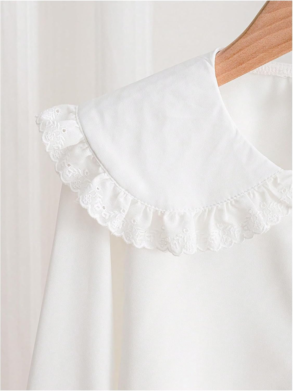 GORGLITTER Girl's Large Doll Collar Shirt Blouse Dressy Casual Long Sleeve Ruffle Button Up Shirt Tops Trendy 2025 - Image 5