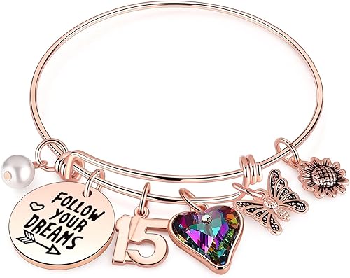 Pulsera para regalo de 10-90 años, para hija, hermana, amiga, joven, madre o abuela