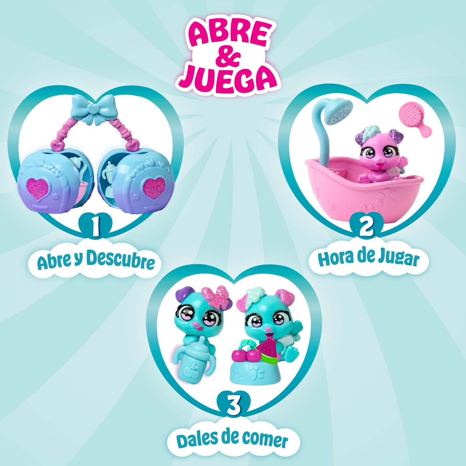 Cherry Pets – Cherry House Puppy Twins. Casita en Forma de Cereza: Incluye 1 Cherry House, 2 Gemelos exclusivos y 6 Accesorios — view 5