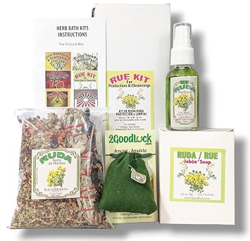 Rue Kit for Protection & Cleansing Rituals and Spells. Kit De Ruda "Limpias y Proteccion" Para Rituales Y Magia
