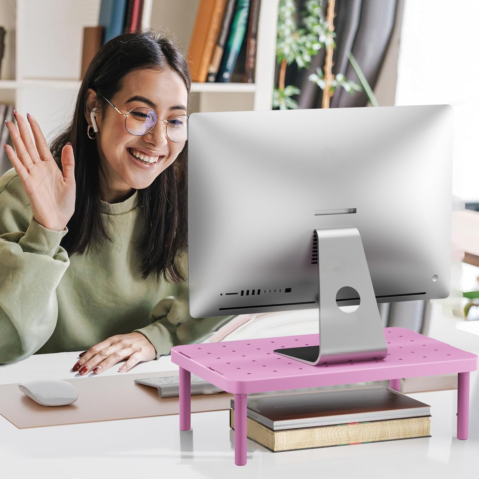 WALI Computer Monitor Stand for Desk, Adjustable Laptop Riser, up to 44 lbs view 9