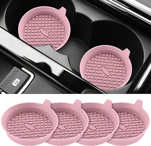 Miniatura 8 de ME.FAN - Posavasos de silicona para automóvil (paquete de 4), accesorios universales antideslizantes para el interior del automóvil, portavasos para