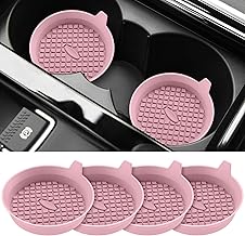 ME.FAN Car Cup Holder Coasters [4 Pack] Silicone Cups Mats, Automotive Universal Non-Slip Recessed Interior Accessories Dusty Rose