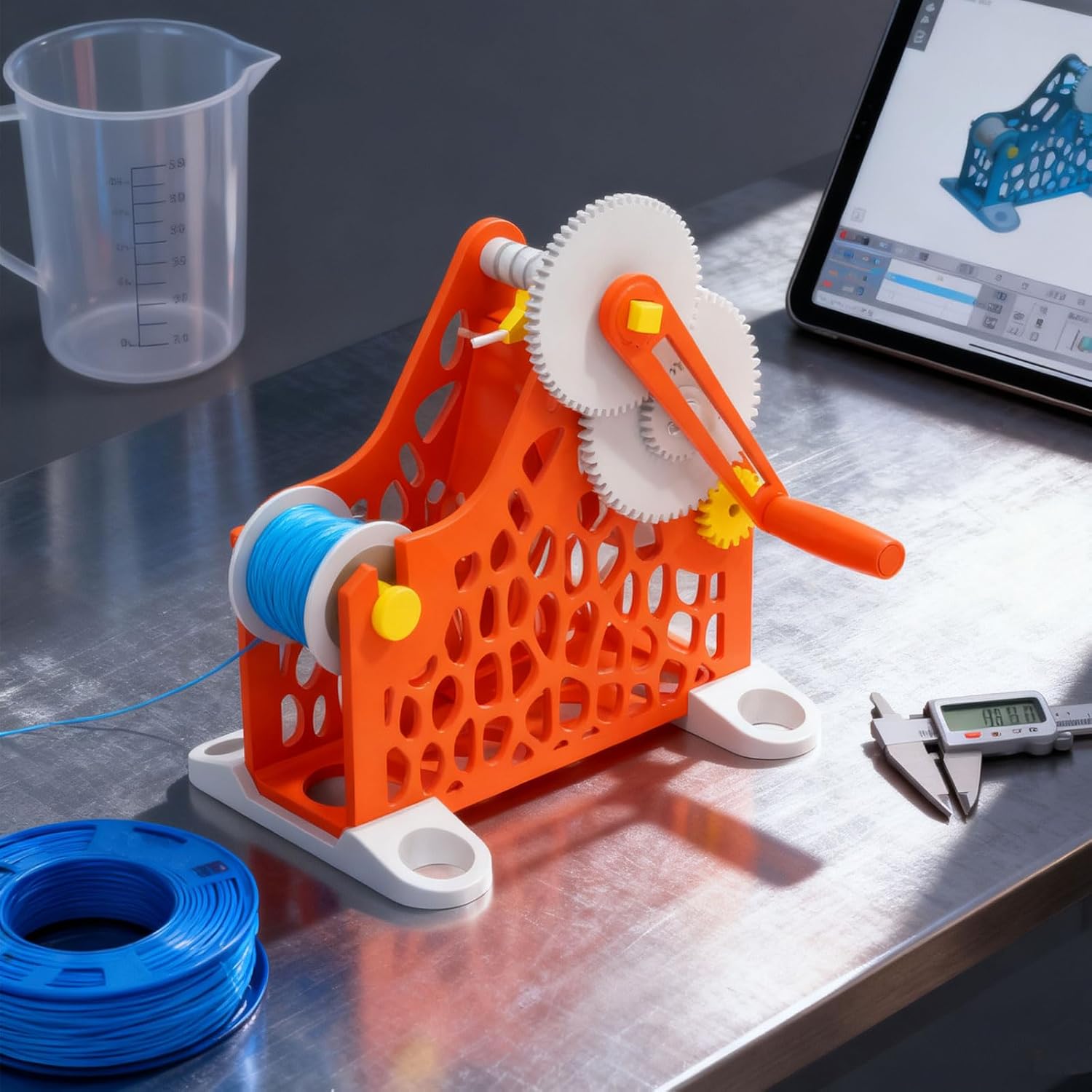 Manual Filament Spool Winder, Detachable Modular Design, for Wires Weighing Up to 1kg, Smooth Rotation, Wrap Neatly Without Tangling, for 3D Printing Enthusiasts