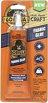 Gorilla Waterproof Fabric Glue 2.5 Ounce Tube, Clear, (Pack of 1)
