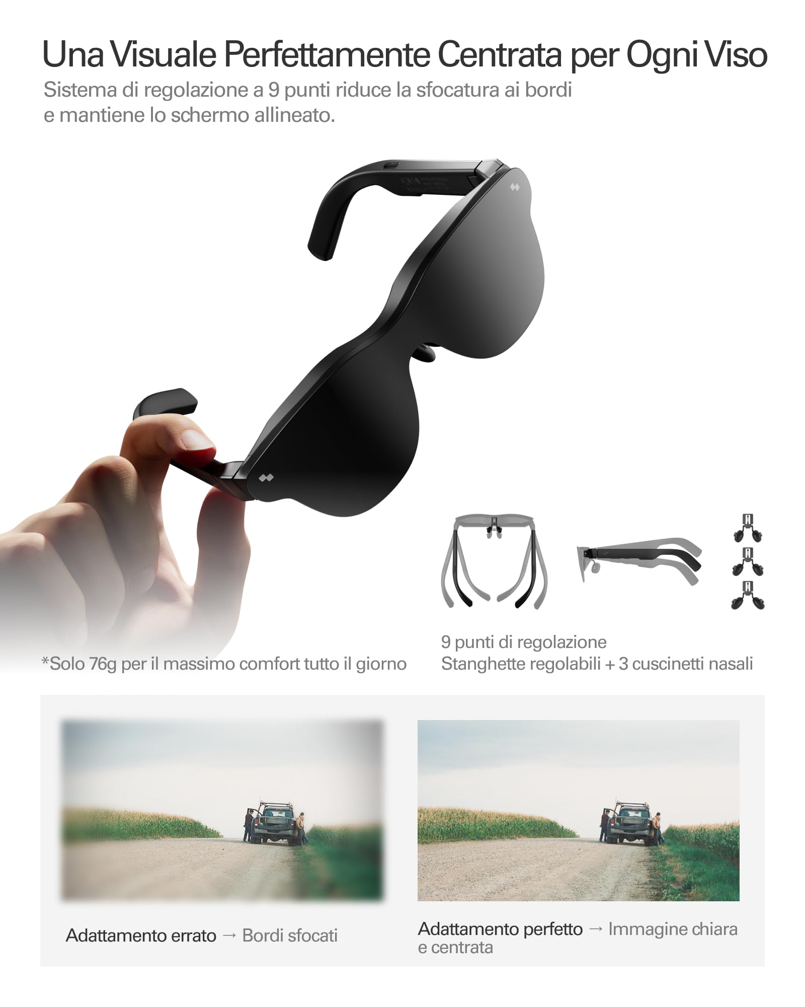 RayNeo Air 4 PRO Occhiali AR/XR, Display HDR10, Chip Vision 4000, Cinema Virtuale 201 Pollici, Audio di Bang & Olufsen, 3D per Film e Giochi per iPhone 17,16,15/Android/Switch 2/Mac/Steam Deck/PS4/5