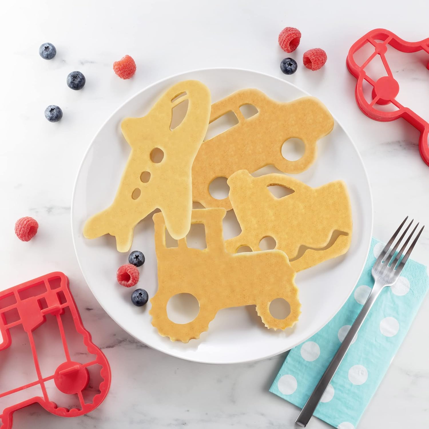 Pancake and Egg Molds- Transportation- 4 Pack (Car, Boat, Plane, Tractor)