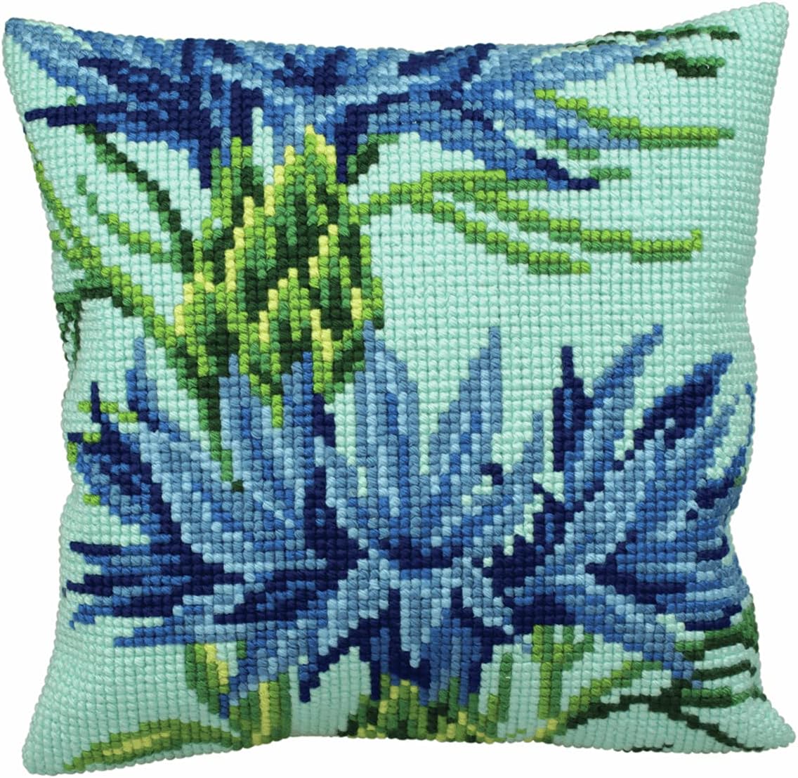 Collection D'art - Bleuet Pillow Cross Stitch Kit - 15-3/4"X15-3/4"