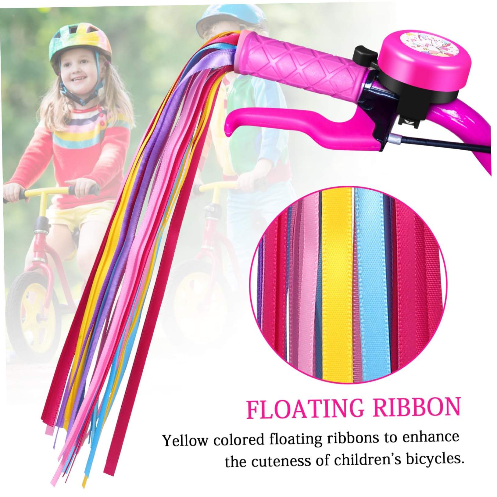 HEMOTON Elevated Style Bike Tassels Beads 1 Set Handlebar Streamer Bike Decorations