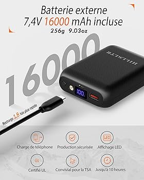 PYALT Veste Chauffant Femme Avec Batterie Incluse, Gilet Chauffante