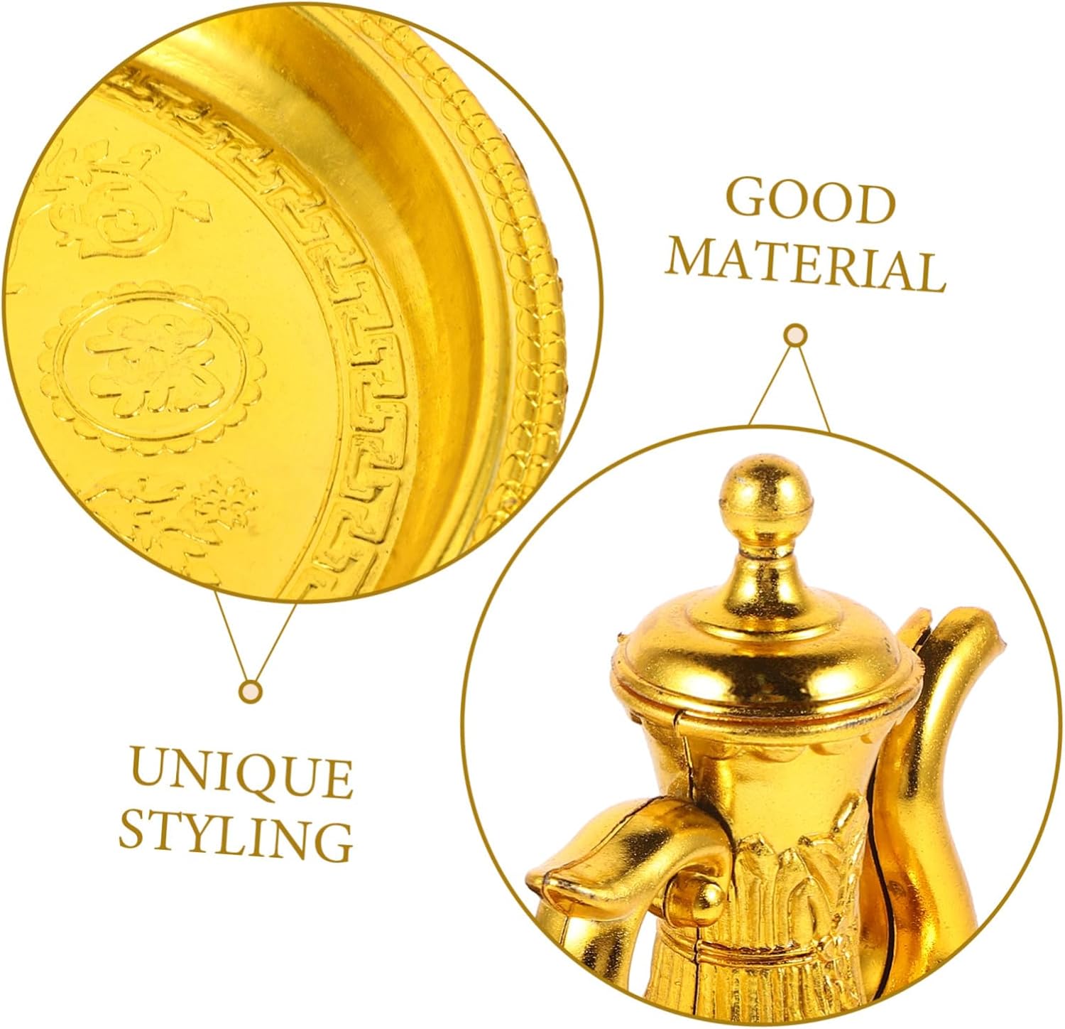 Golden Plastic Offering Cups Set for Ritual and Ancestor Worship