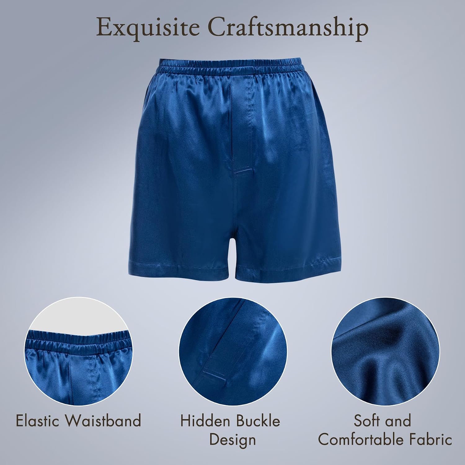 COLD POSH Men's 19Momme Mulberry Silk Boxers