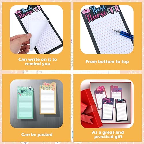 Miniatura 3 de Kacctyen - 8 juegos de bloc de notas para enfermera, troquelado, con jeringa, bolígrafo con jeringa, bloc de notas con temática médica, bloc de