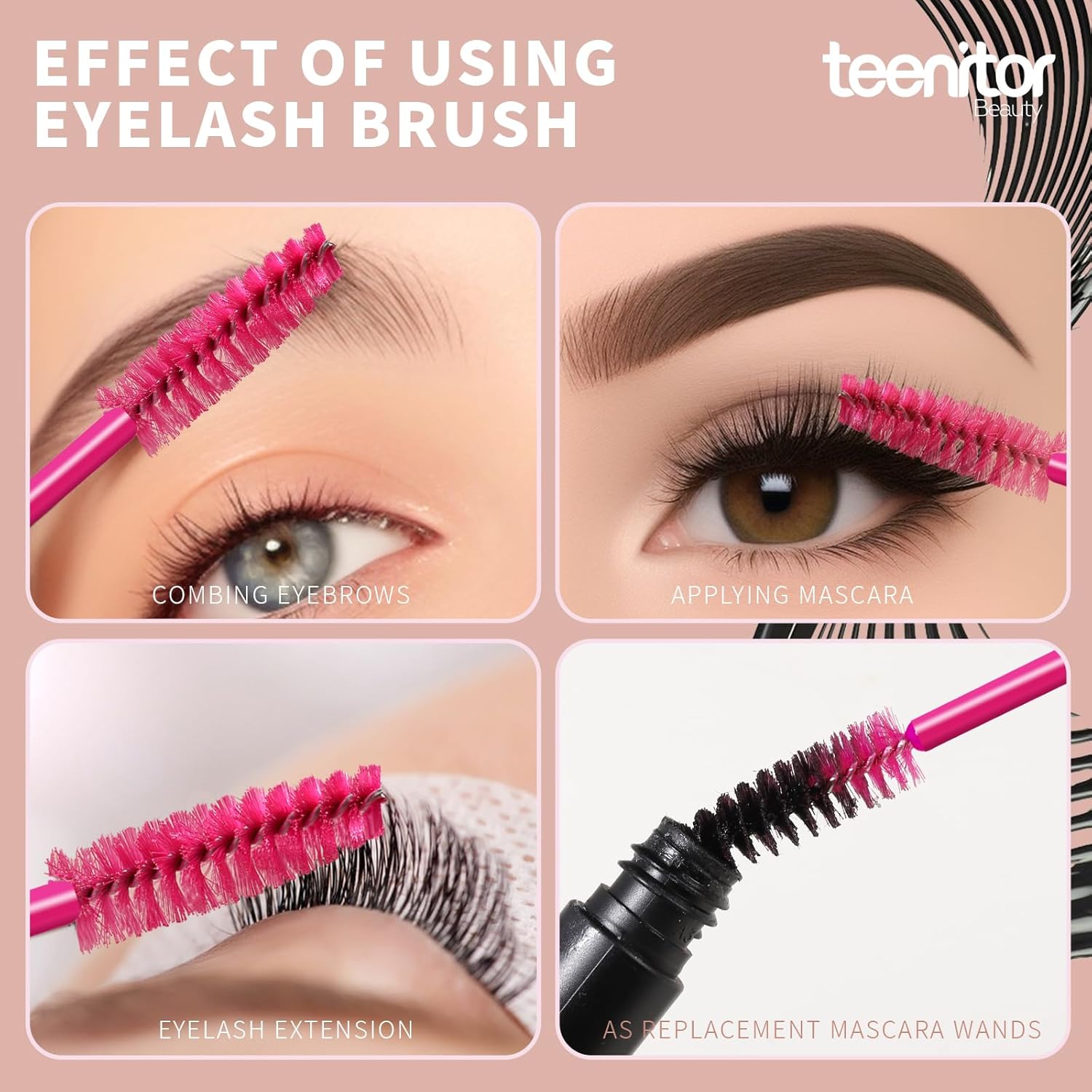 Mascara Wands & Lip Applicators Disposable, Lip gloss Lipsti