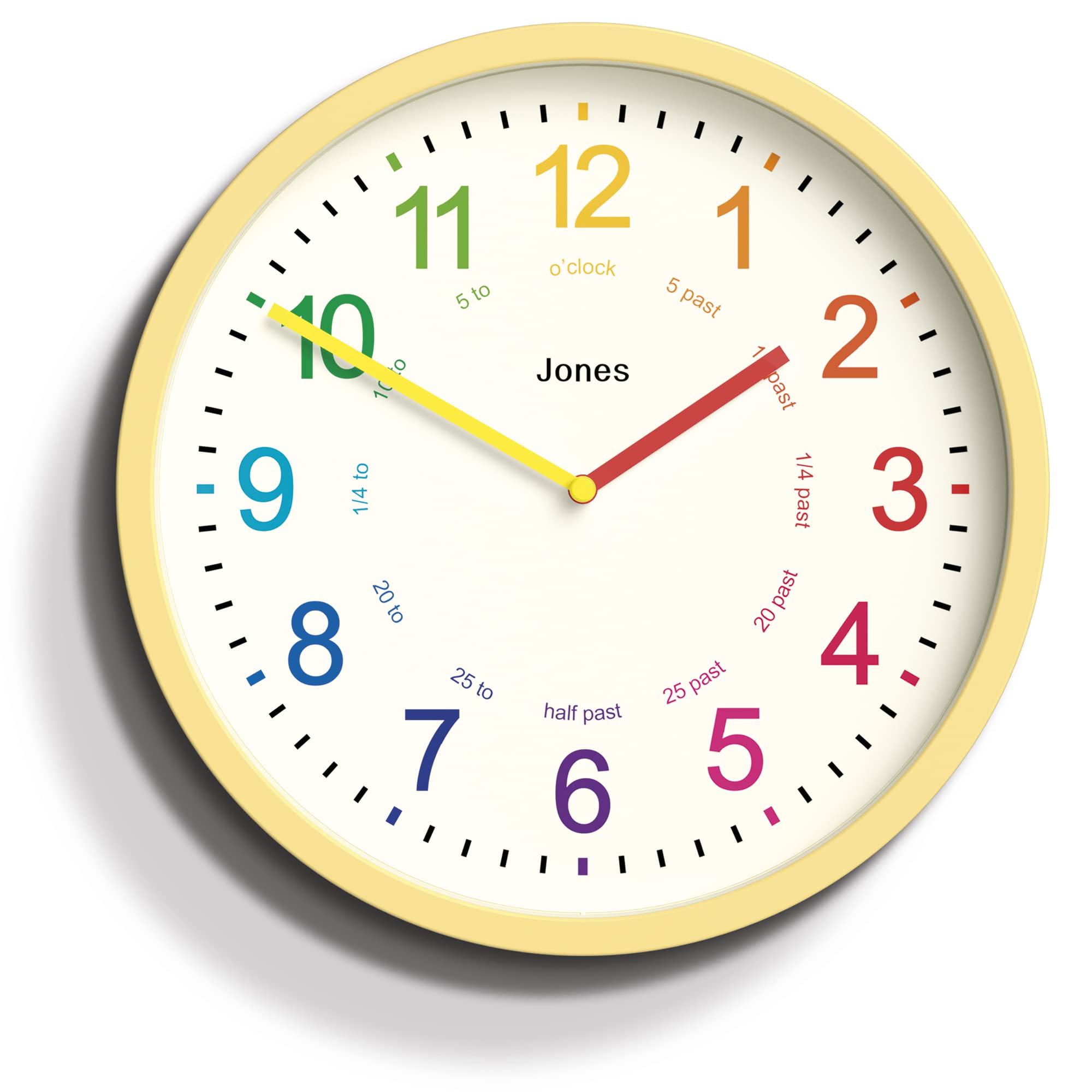 Buy Jones Clocks® Kids Clock Time Teaching Clock Learn To Tell the Time Clock Kids Wall