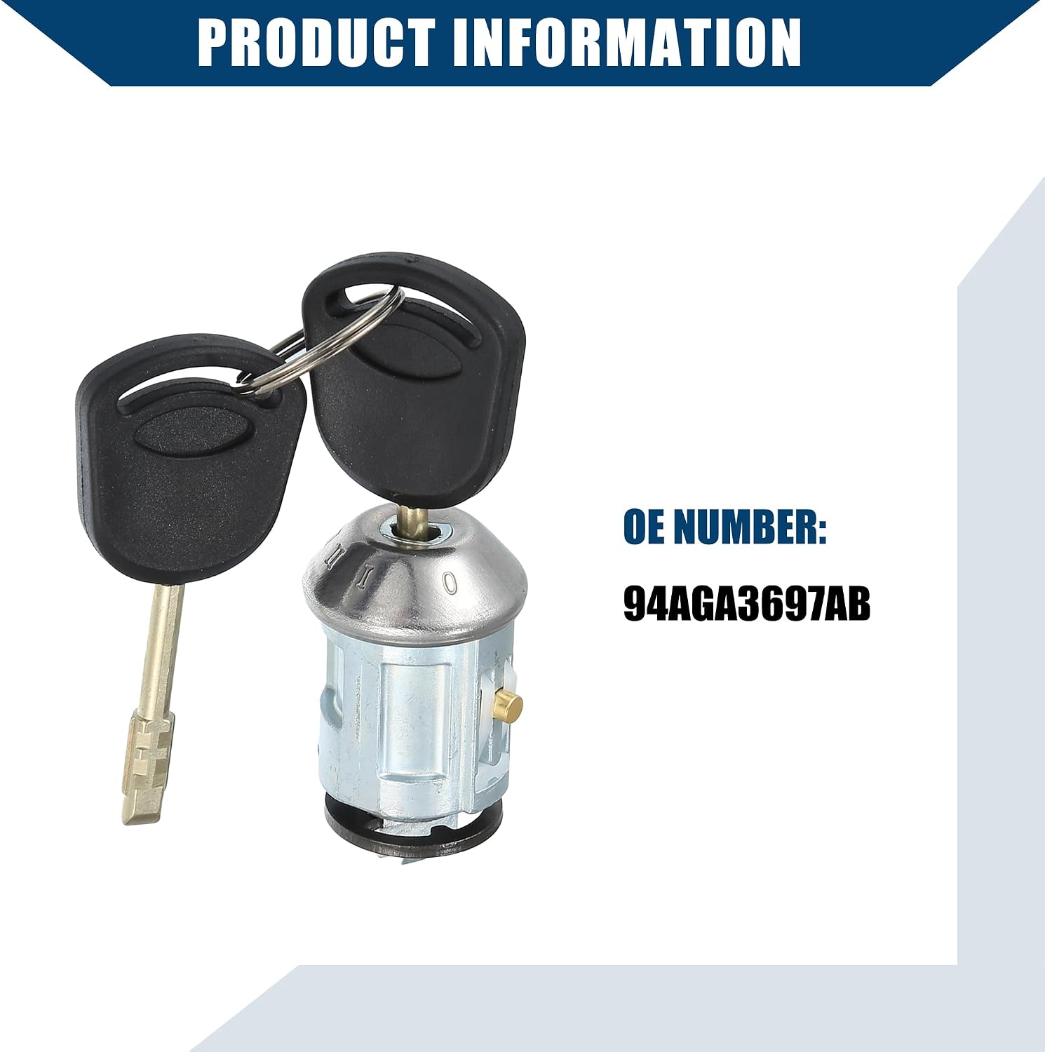 No.94AGA3697AB Ignition Switch Starter with Keys for Ford Transit MK6 2000 2001 2002 2003 2004 2005 2006 / Inner/Durable / 1 Set