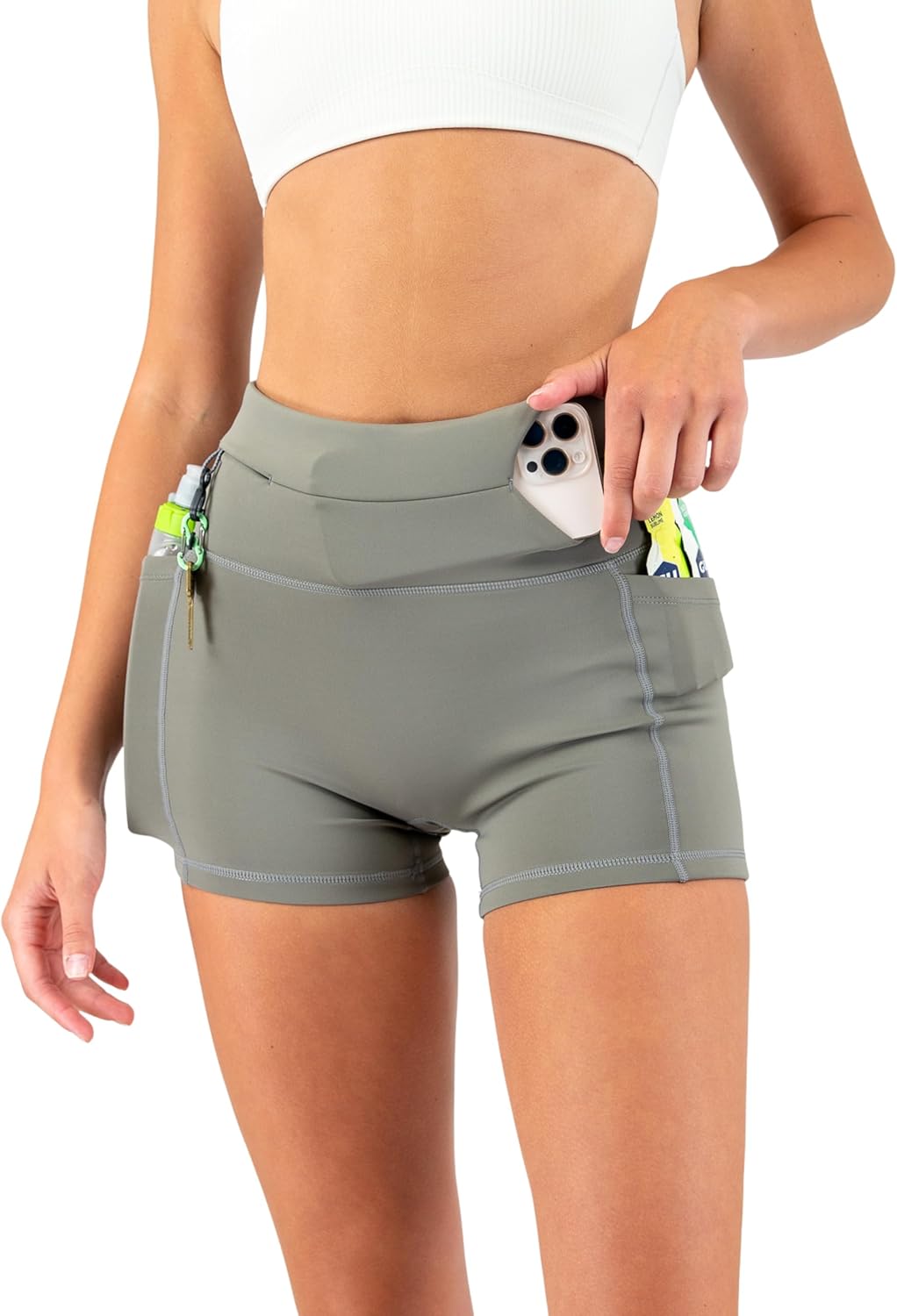 FlipBelt Women’s Compression Shorts – Built-in Running Belt – 3,5,7 Inseam – Running Shorts with Pockets - USA Small Business