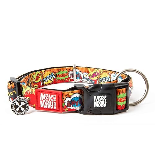 MAX & Molly - Collar de identificación Inteligente para Perro, antidecoloración, tamaño Ajustable con Perfil…