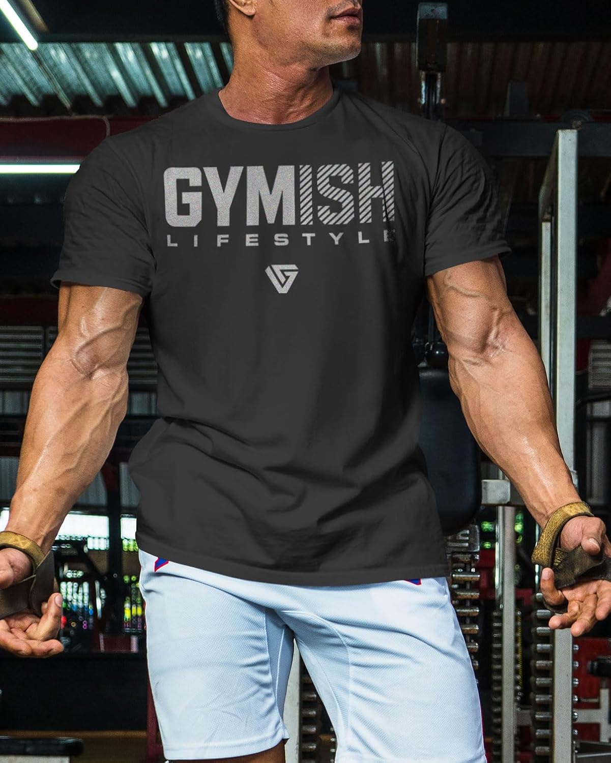 Gymish Workout Shirts for Men V2, Motivational Gym Lifting T-Shirt