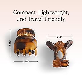 Kitsch Mini Claw Clips for Women - Stylish Small Hair Clips for Kids | Stays In Place Without Pulling or Snagging | Durable & Sturdy Plastic | Ideal Gifts for Women - Tortoise & Black, 16 Pcs