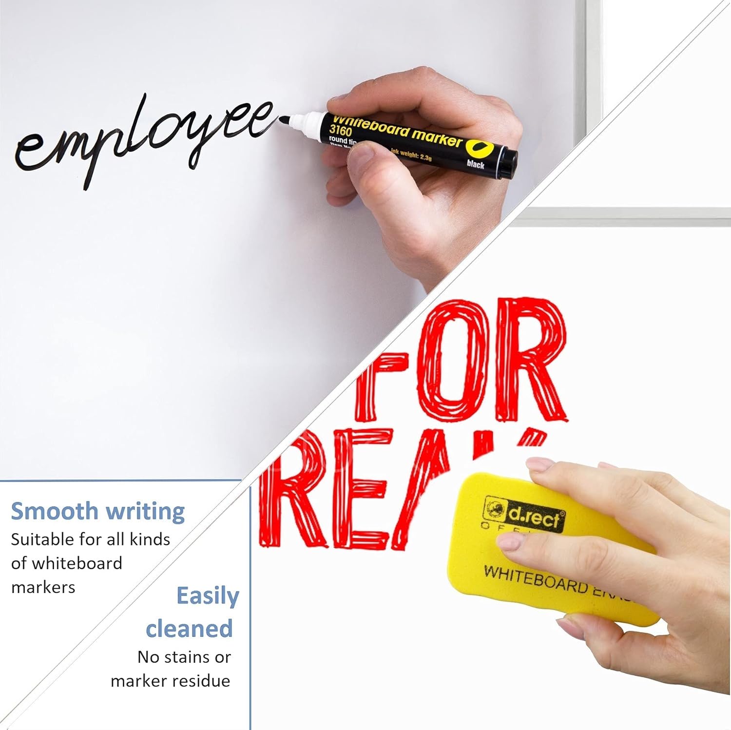 D.RECT Whiteboard Magnetic with Aluminium Strips - Image 4