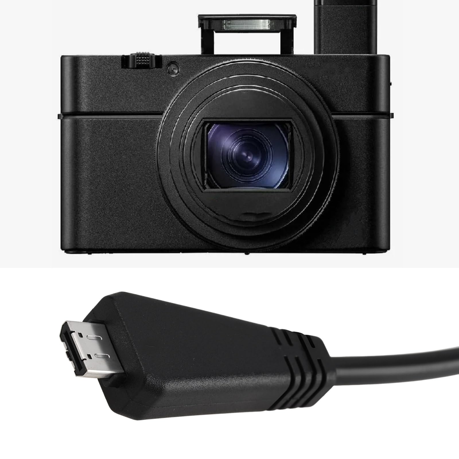 Image secondaire de Câble USB de Chargement et de Données eMagTech pour Sony Cyber-Shot - 1,5 m avec Noyau de Ferrite