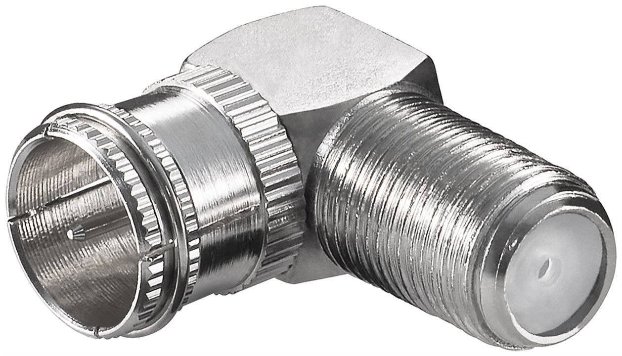 Premium Cord connection: F-quick plug > F-socket, 90 ° angle