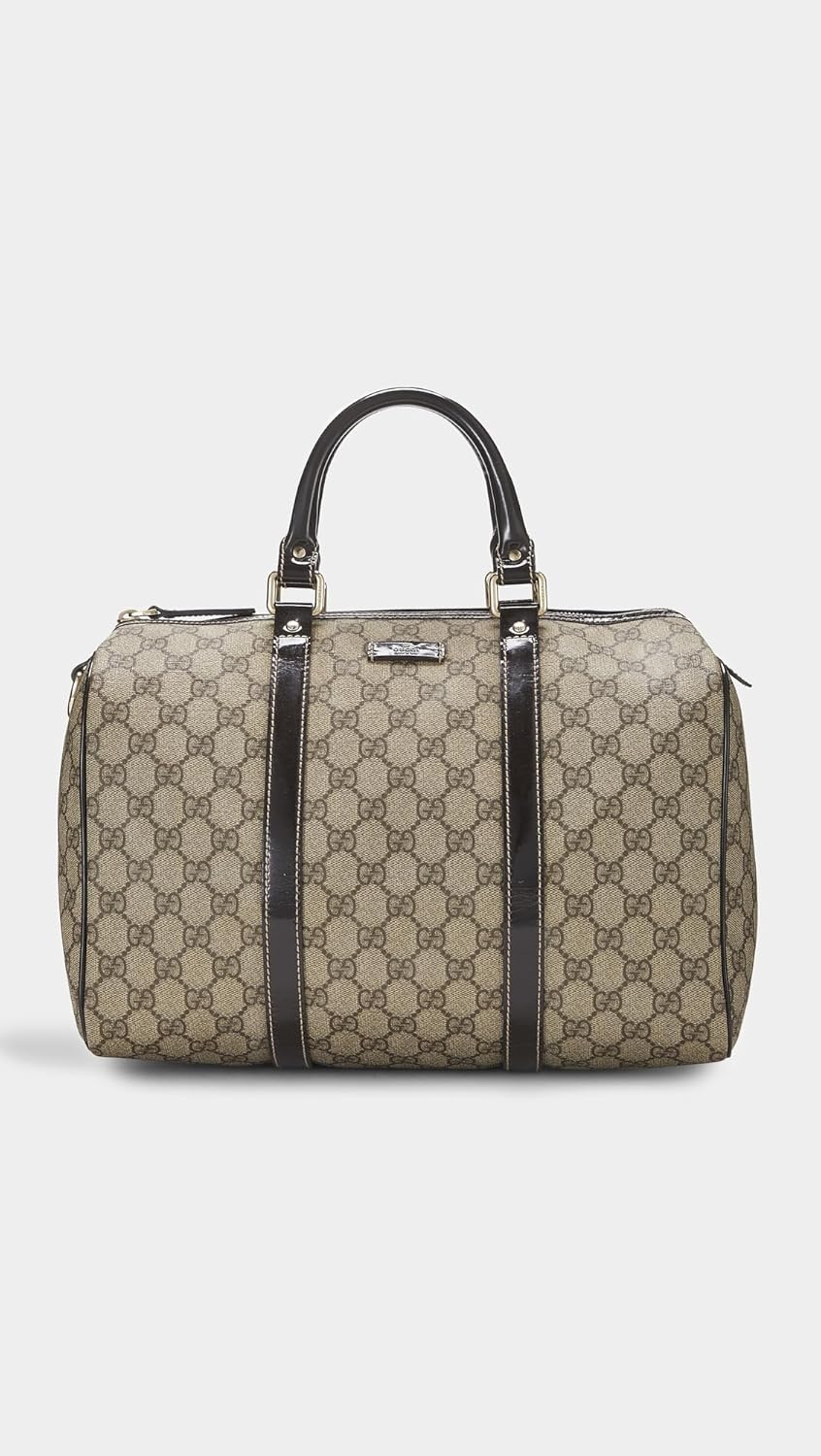 What Goes Around Comes Around Women's Pre-Loved Gucci Coated Canvas Joy Boston Duffle Bag, Brown, One Size - Image 2