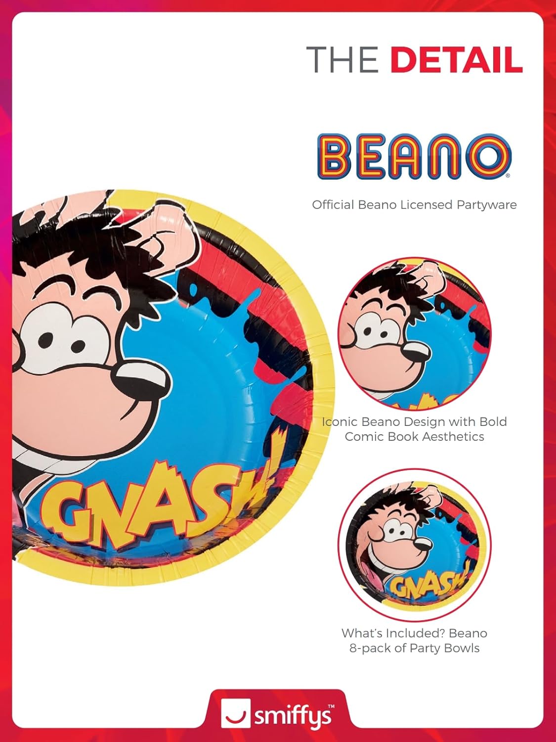 Smiffys Officially Licensed Beano Tableware